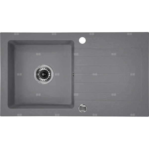 Zlew. zorba szary metalik granit 1k z/o 760x440x160, 3,5" + osprzęt space-saver