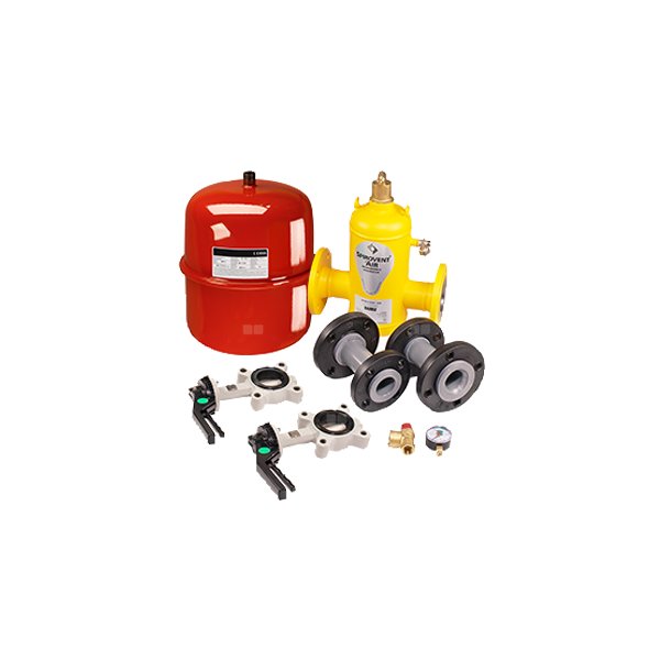 Zestaw solankowy do wysokowydajnych, dwusprężarkowych pomp ciepła (w komplecie kompletna grupa bezpieczeństwa, naczynie przeponowe 18l, separator powietrza, zawór kulowy, bez pompy obiegowej) - do pomp SI 35TU model SZB 40F-18