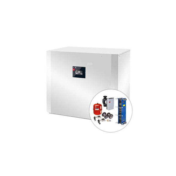 Wodna, grzewcza pompa ciepła: zestaw gruntowa PC + osprzęt WSI 32TU