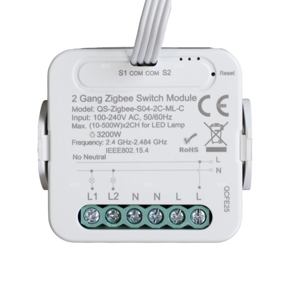 Sterownik do oświetlenia, podwójny, 230V bez przewodu neutralnego