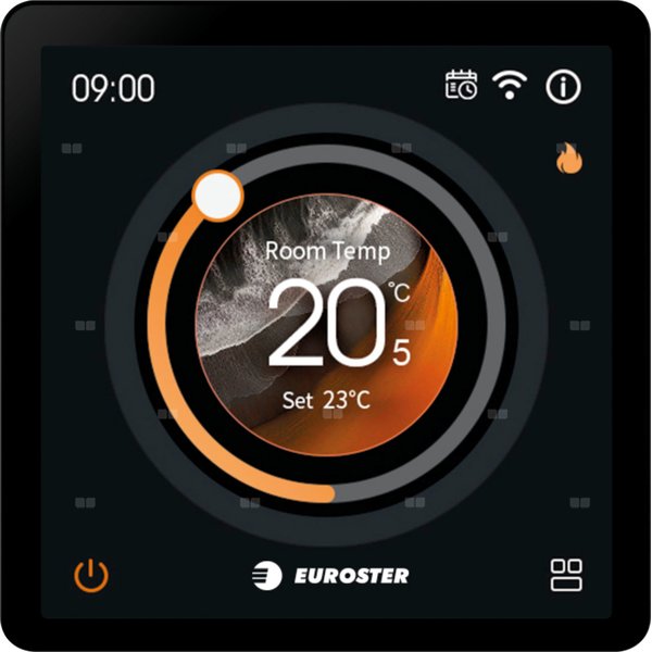 Internetowy regulator temp. E2233 Smart Grey Grafit Podtynkowy zasilany 230V