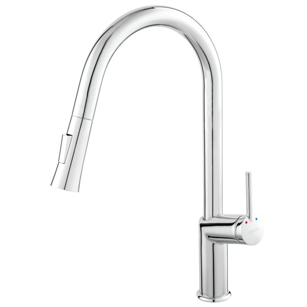 CUMULUS bateria zlewozmywakowa z wyciąganą wylewką, chrom