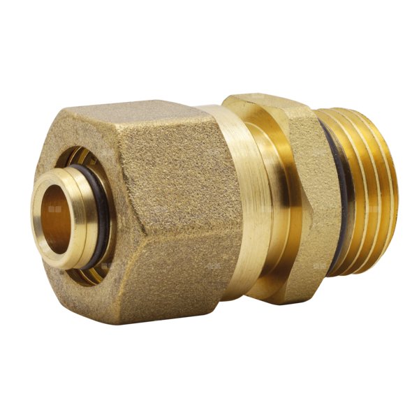 Nypel 1/2"x1/2" ze złączką zaciskową do rur wielowarstwowych 16x2mm, profil 39 mm