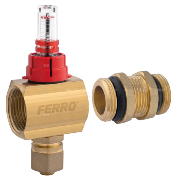 Zestaw przedłużający 1'' do rozdzielacza, z przepływomierzem