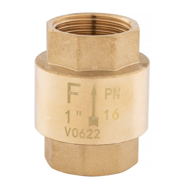 Zawór zwr. z element.zamyk. z mosiądzu, 2'', nakr.-nakr.