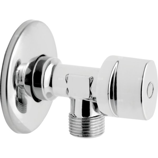 Zawór kulowy FERRO Z rozetą 1/2'' x 3/4'' GZ kątowy, uchwyt: pokrętło