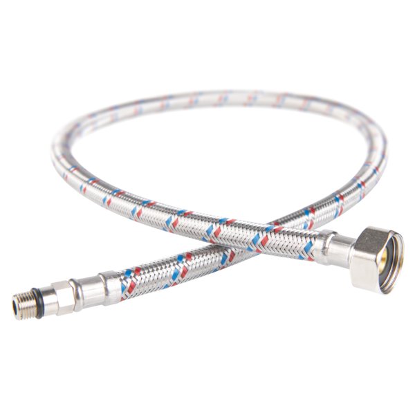 Wąż bateryjny w oplocie stalowym L-40 M10 x 1/2 krótki