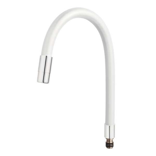 ELASTICO wylewka do baterii zlewozmywakowej, biała