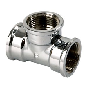 Trójnik mosiężny 3/4" chrom