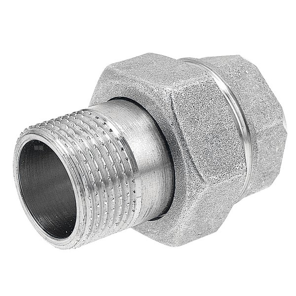 Śrubunek prosty z uszczelką FERRO, mosiądz (chrom), 3/4'' (GW x GZ)