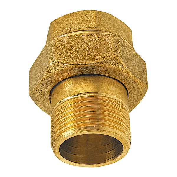 Śrubunek prosty FERRO, mosiądz (żółty), 3/4'' (GW x GZ)