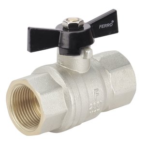 Zawór kulowy wodny 1" Herkules nakrętno-nakrętny z motylkiem