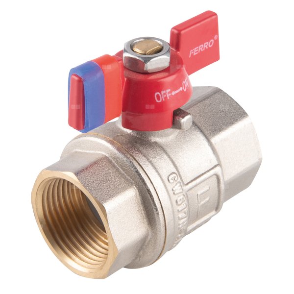 Zawór kulowy FERRO F-POWER 1/2'' GW, uchwyt: motylek