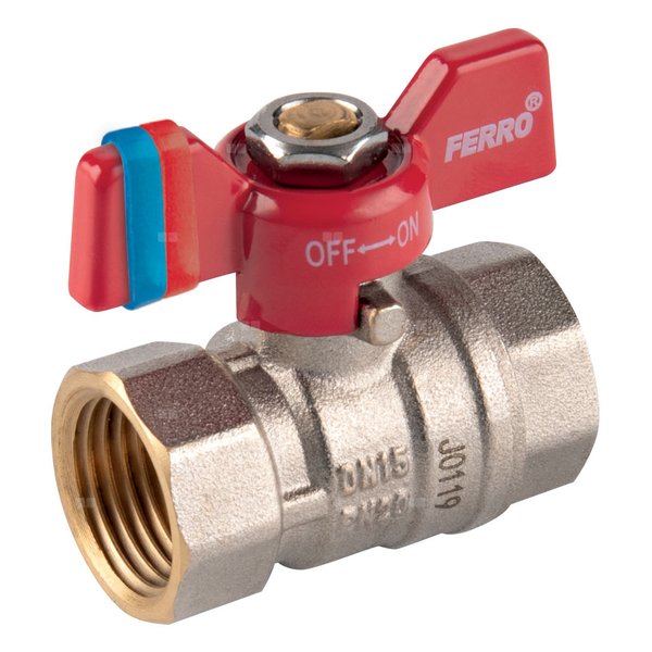 Zawór kulowy FERRO F-COMFORT 3/4'' GW, uchwyt: motylek