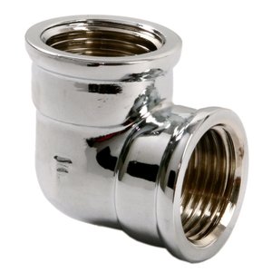 Kolanko mosiężne 3/4" nakrętno-nakrętne chrom