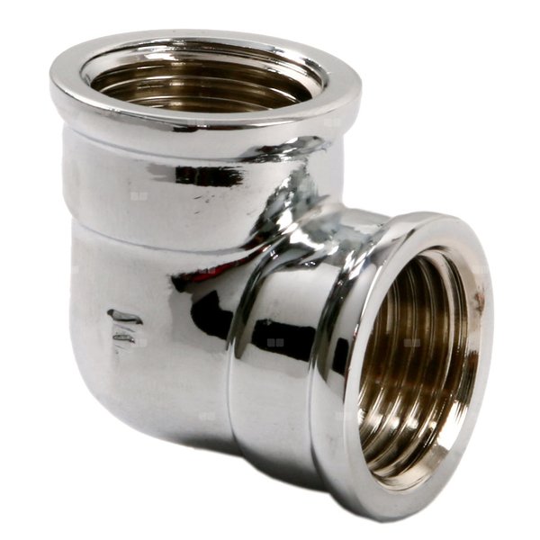 Kolano 90' FERRO, mosiądz (chrom), 1/2'' (GW)