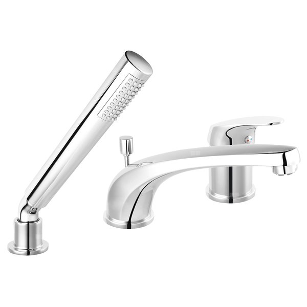 Bateria wannowa stojąca FERRO FERRO ONE, kolor chrom, montaż trzyotworowa