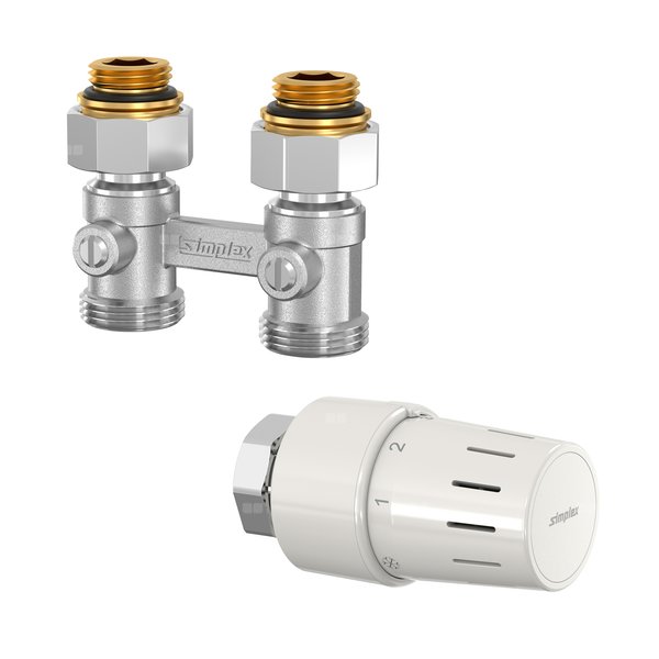 ZESTAW GŁOWICA TC-S3 M30X1,5 I DWURUROWY BLOK KURKÓW PROSTY MD1/50