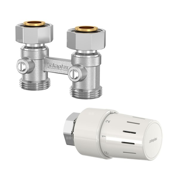 ZESTAW GŁOWICA TC-S3 M30X1,5 I DWURUROWY BLOK KURKÓW PROSTY MD2/50