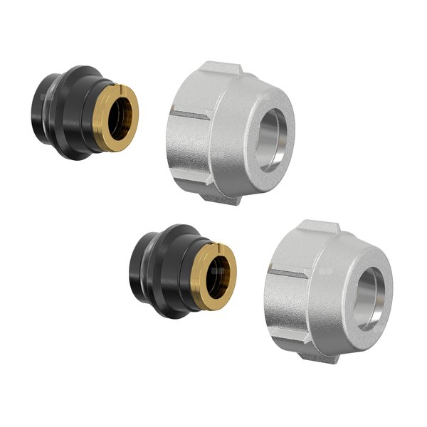 Zestaw przyłączeniowy z pierścieniem zaciskowym FLAMCO MEIBES mosiądz 3/4''