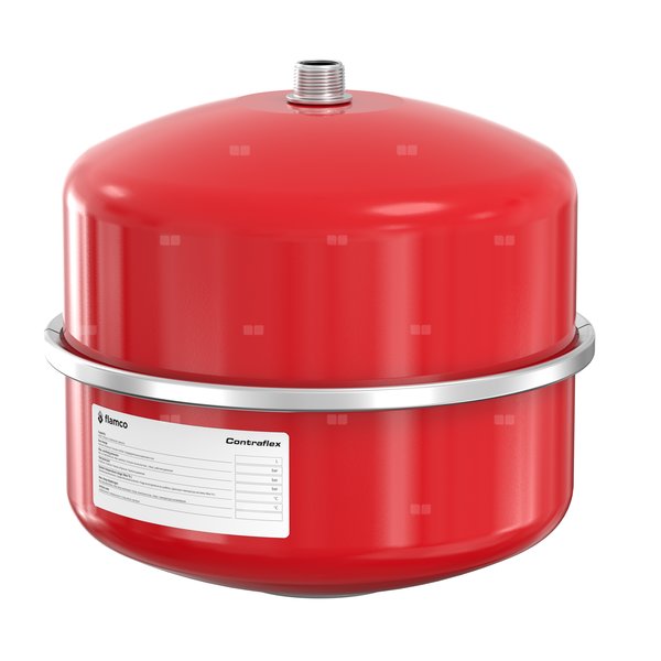 Naczynie wzbiorcze wiszące FLAMCO MEIBES Contraflex, pojemność 12 l 1.5-, 6 bar / 120'C fi3/4'', kolor czerwony, do instalacji chłodn.C.O.