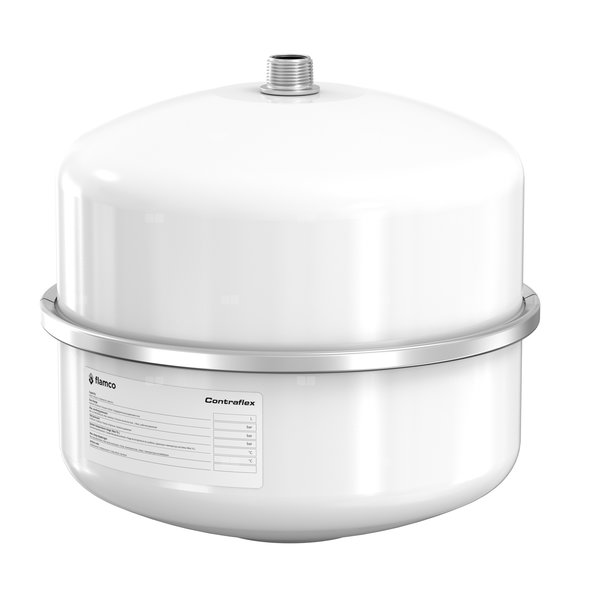 Naczynie wzbiorcze wiszące FLAMCO MEIBES Contraflex, pojemność 12 l 1.5-, 6 bar / 120'C fi3/4'', kolor biały, do instalacji chłodn.C.O.
