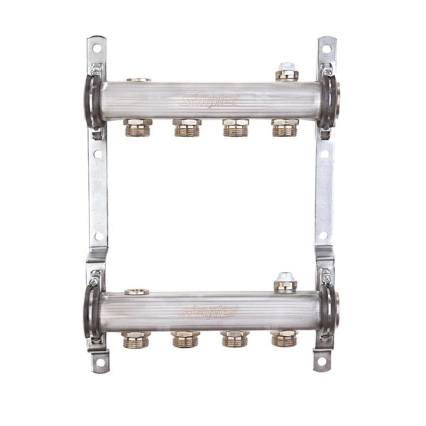 ROZDZIELACZ DO GRZEJNIKÓW, 1" ZE STALI NIERDZEWNEJ 8 OBWODÓW