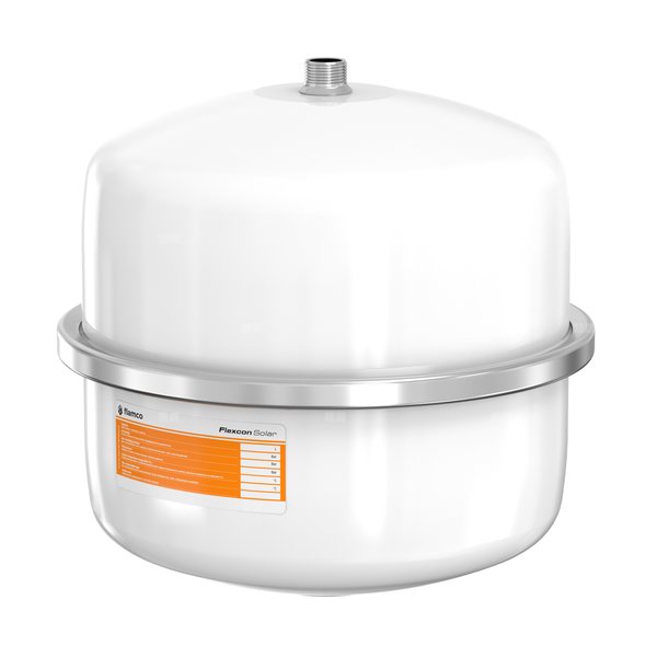 Naczynie wzbiorcze FLAMCO MEIBES Flexcon Solar, pojemność 18 l 2.5-, 8 bar / 120'C fi3/4'', kolor biały, do instalacji chłodn.solar.C.O.