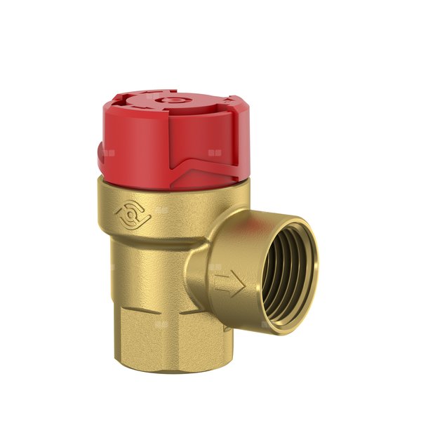 Zawór przelewowy kątowy (90') FLAMCO MEIBES Flopress A mosiądz PN 16, 2.5 bar GW 1/2''