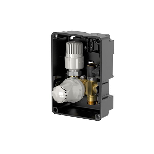 KOMBIBOX DUO GŁOWICA RTL- oraz TH, 3/4" GZ rozeta z tworzywa sztucznego /biała/