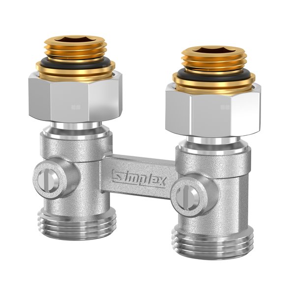 DWURUROWY BLOK KURKÓW PROSTYCH MD1/50 - niklowany High line