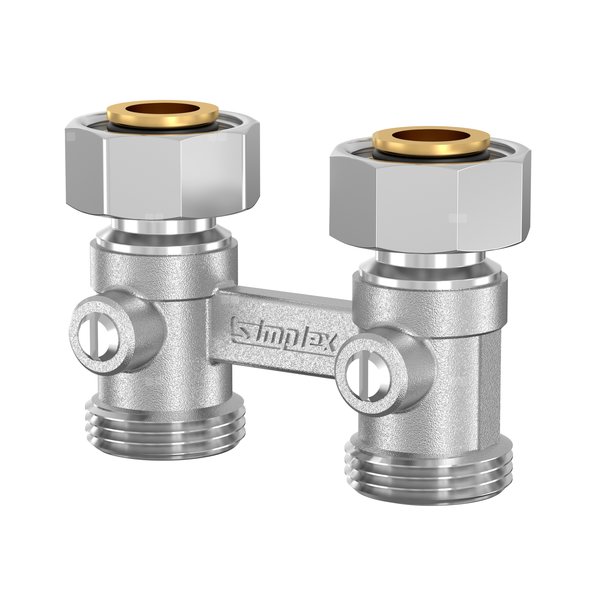 DWURUROWY BLOK KURKÓW PROSTYCH MD2/50 - niklowany High line