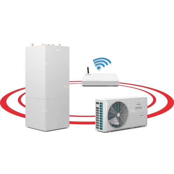 Hybrydowy System Grzewczy 1F R32 Prima 6GT szafa hydrauliczna GT160, centrala Smart Home Sinum Lite