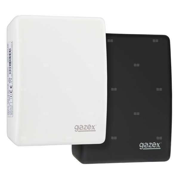 Cyfrowy detektor CO2, 800/1400/1800 ppm, wyj.stykowe, sensor IR, zasilanie 12V (do systemów sygnaliz.włamania), obudowa biała