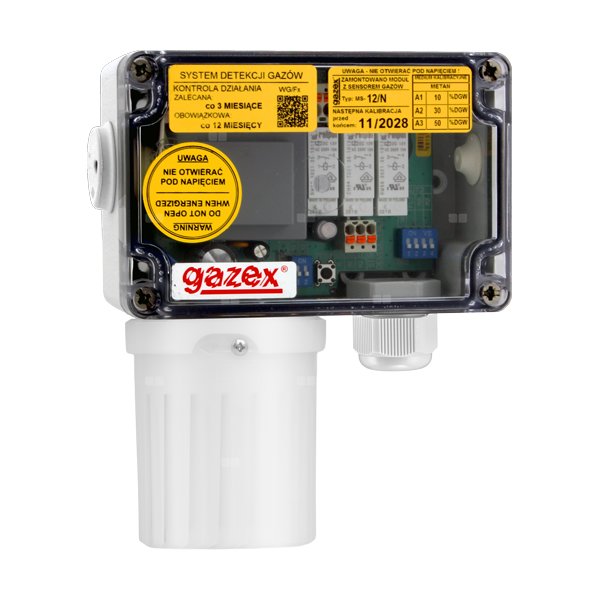 Detektor CO2, kalibracja na zam.<2 %v/v, zalecany zakres temperatur 0-45 st.C, sensor IR, syrenka, zasil. 230V~