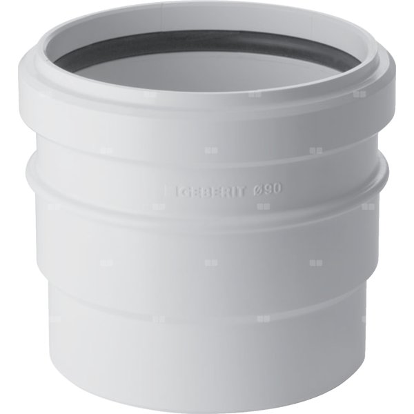 Złączka przejściowa Geberit do PVC: d=90mm, d1=100mm, d2=94mm, Biały-alpin