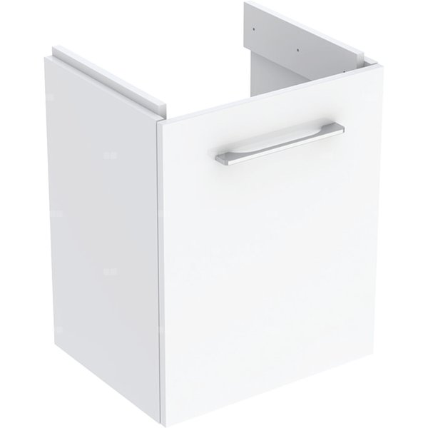 Dolna szafka pod umywalkę kompaktową Geberit Selnova Square, z jednymi drzwiami: Szerokość umywalki=50cm, Biały