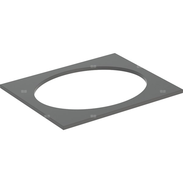 Blat pod umywalkę Geberit Selnova Square wpuszczaną w blat: B=59.1cm, Lava / Lakierowany matowy