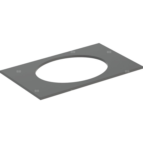 Blat pod umywalkę Geberit Selnova Square wpuszczaną w blat: B=79.1cm, Lava / Lakierowany matowy