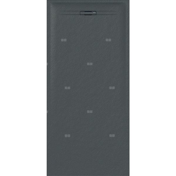Brodzik prostokątny Geberit Sestra: 170x80x4cm, Grafit / Struktura łupka