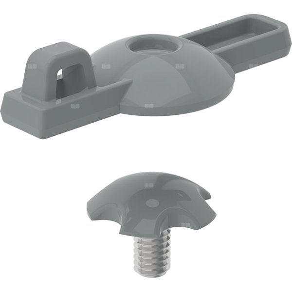 Śruba osłaniająca Geberit do dźwigni mieszacza do baterii umywalkowej Bambini, mieszacz jednouchwytowy, szary