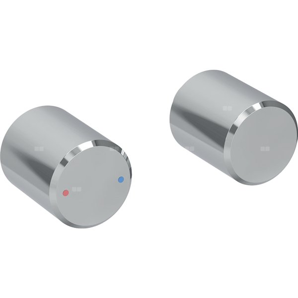 Zestaw pokręteł do baterii umywalkowej Geberit ONE, kształt okrągły, montaż naścienny (2 szt.): Chrom błyszczący