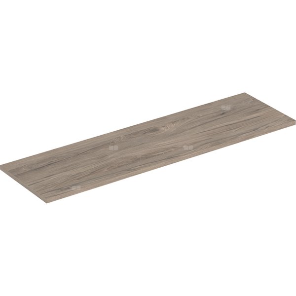 Półka Geberit do dolnej szafki pod umywalkę meblową, z jednymi drzwiami lub dwojgiem drzwi: Szerokość umywalki=100cm, Orzech włoski hickory / Melamina, struktura drewna