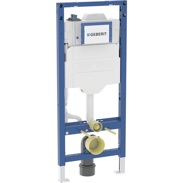 Stelaż podtynkowy Geberit Duofix do wiszących misek WC, 120 cm, ze spłuczką Sigma 12 cm, ze spłukiwaniem higienicznym HS50, dwa przyłącza wody