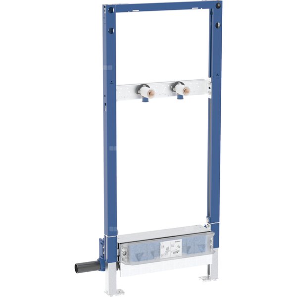Stelaż podtynkowy Geberit Duofix do prysznica, 130 cm, z odpływem ściennym, bateria ścienna natynkowa,do wysokości jastrychu przy wpuście 65–90 mm