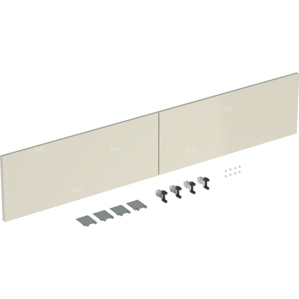 Zestaw frontów szuflad (2 szt.) do szafki pod umywalkę podwójną GEBERIT iCon, kol. sand wysoki połysk szer.1200 mm