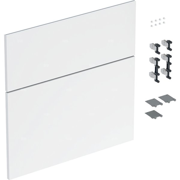Zestaw frontów szuflad (2 szt.) do dolnej szafki pod umywalkę GEBERIT iCon, kol. biały wysoki połysk szer.600 mm