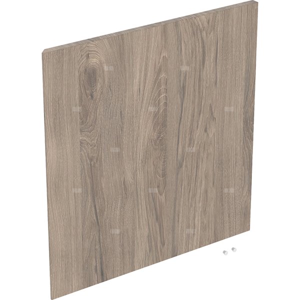 Drzwi do kwadratowej wysokiej szafki z jednymi drzwiami GEBERIT iCon, kol. orzech włoski hickory melamina, struktura drewna szer.450 mm