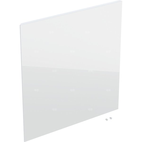 Drzwi do kwadratowej wysokiej szafki z jednymi drzwiami GEBERIT Acanto, kol. biały szkło szer.450 mm