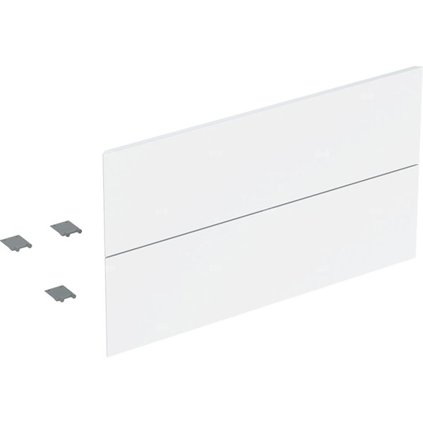 Zestaw frontów szuflad (2 szt.) do dolnej szafki pod umywalkę z dwoma szufladami GEBERIT ONE, kol. biały wysoki połysk szer.900 mm